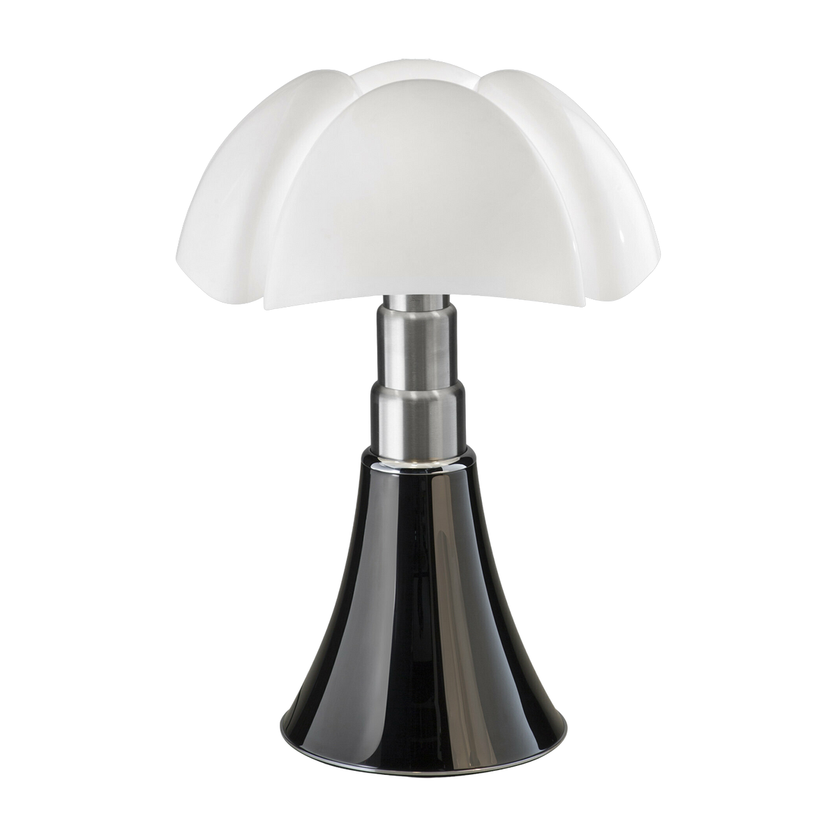 Lampe dimmable en acier inox titane 55 x 86 cm Pipistrello 4.0 - Martinelli Luce