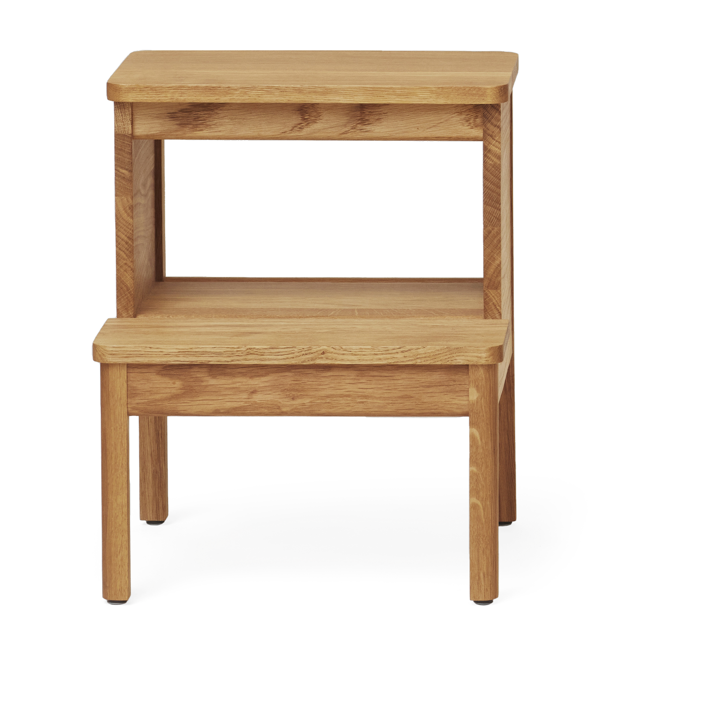 Hocker aus massiver Eiche natur 45 cm A line - -. Form & Refine