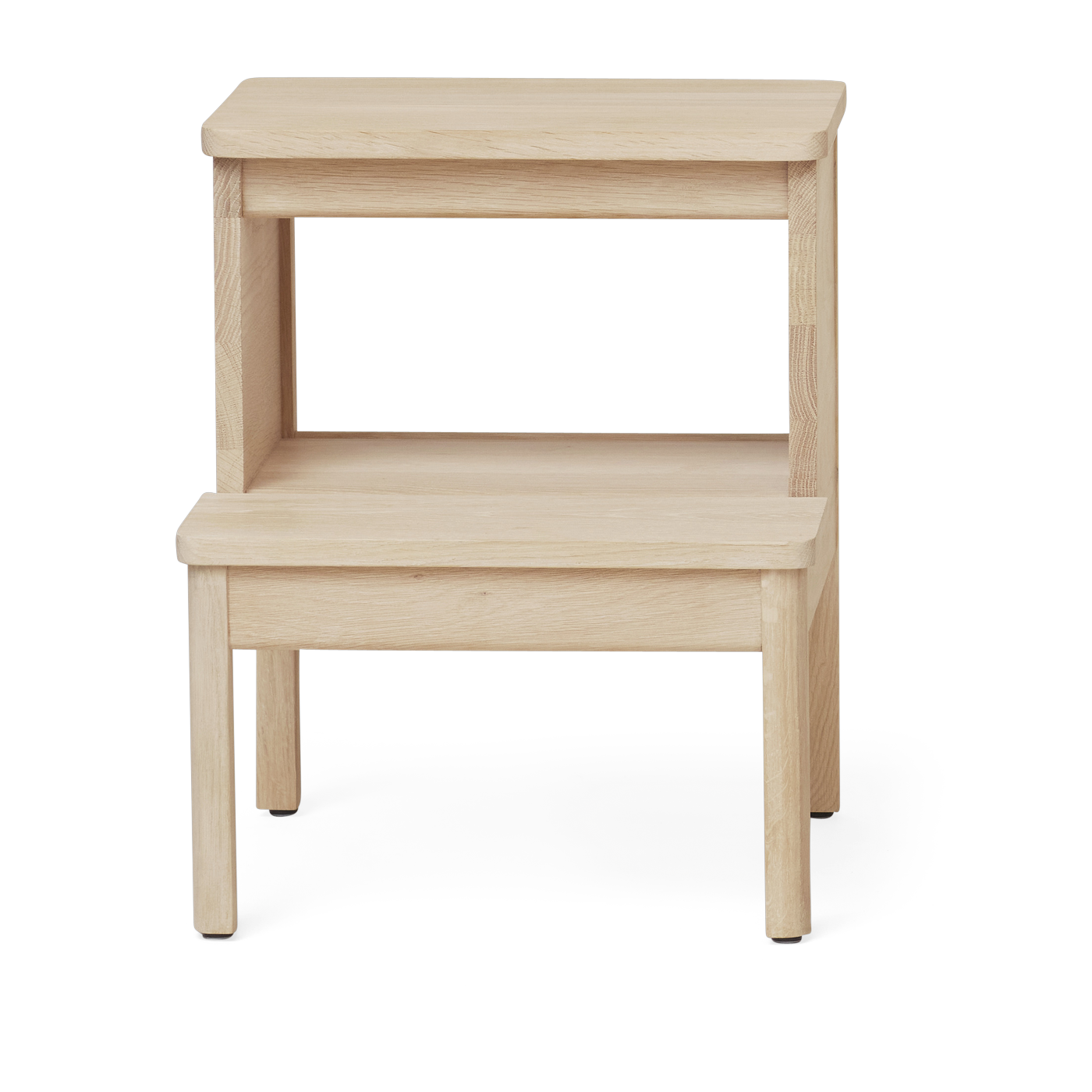 Hocker aus massiver Eiche weiß 45 cm A line - Form & Refine