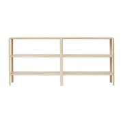 Bookcase in oiled solid oak 200 x 30 cm Leaf - Form & Refine