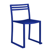 Chaise en acier bleu outremer mat Chop - Hem