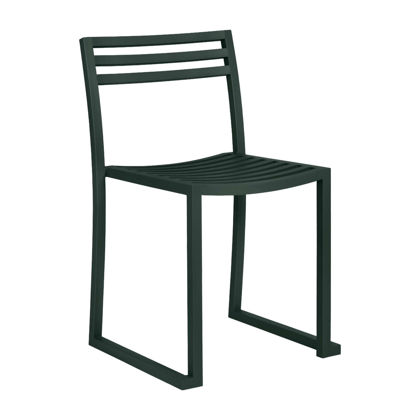 Silla de acero verde oscuro mate Chop - Hem
