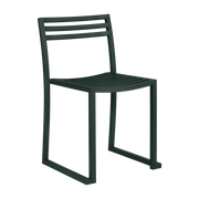 Silla de acero verde oscuro mate Chop - Hem