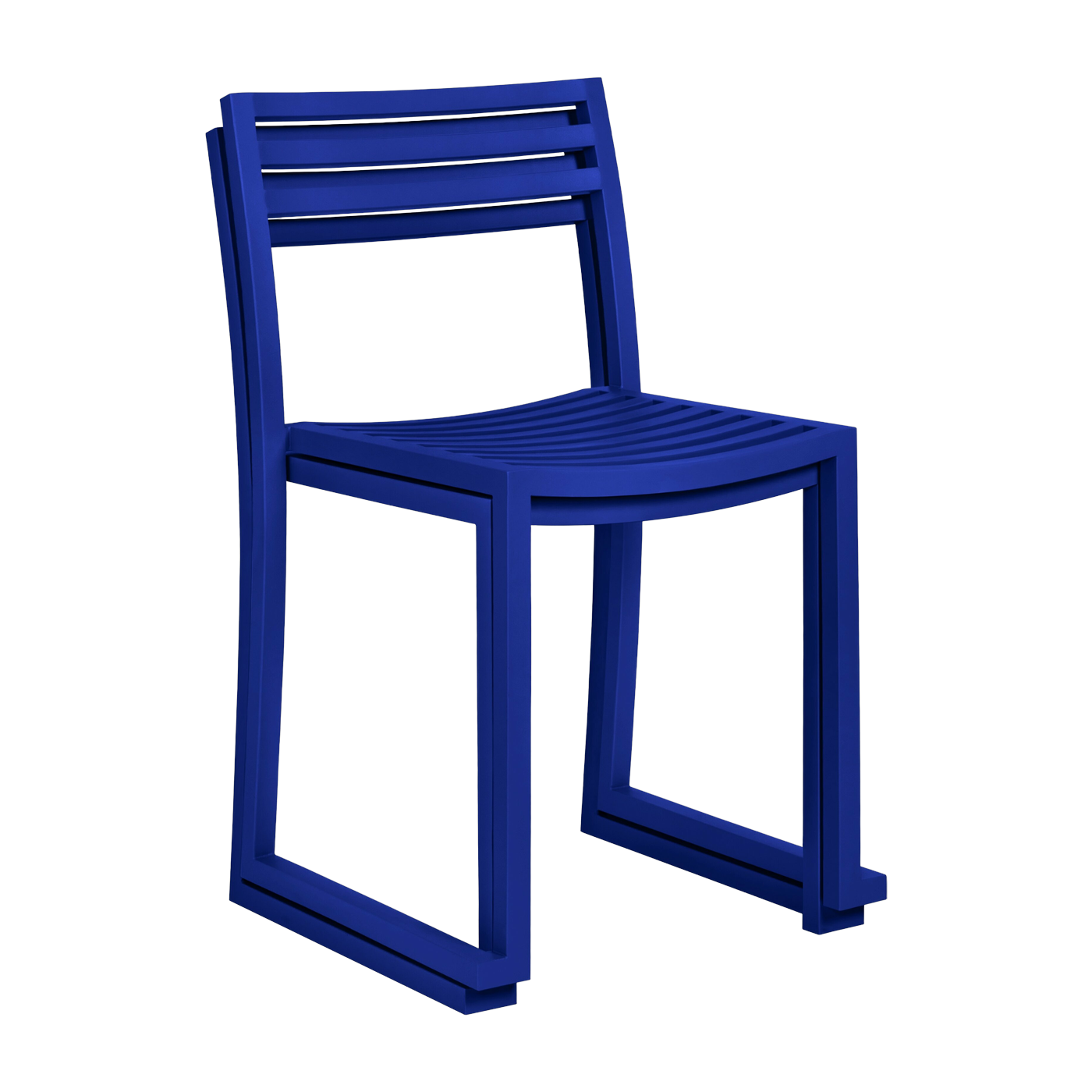 2 sillas de acero azul ultramar mate Chop - Hem