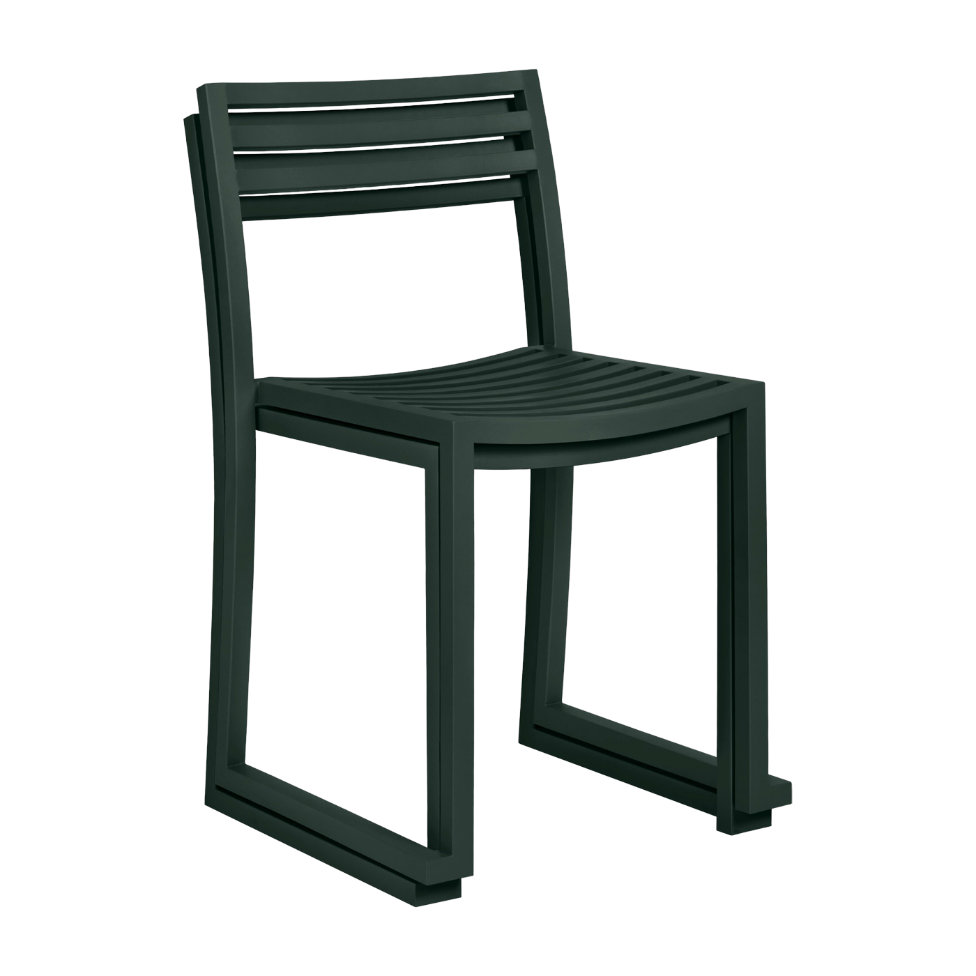 2 sillas de acero verde oscuro mate Chop - Hem