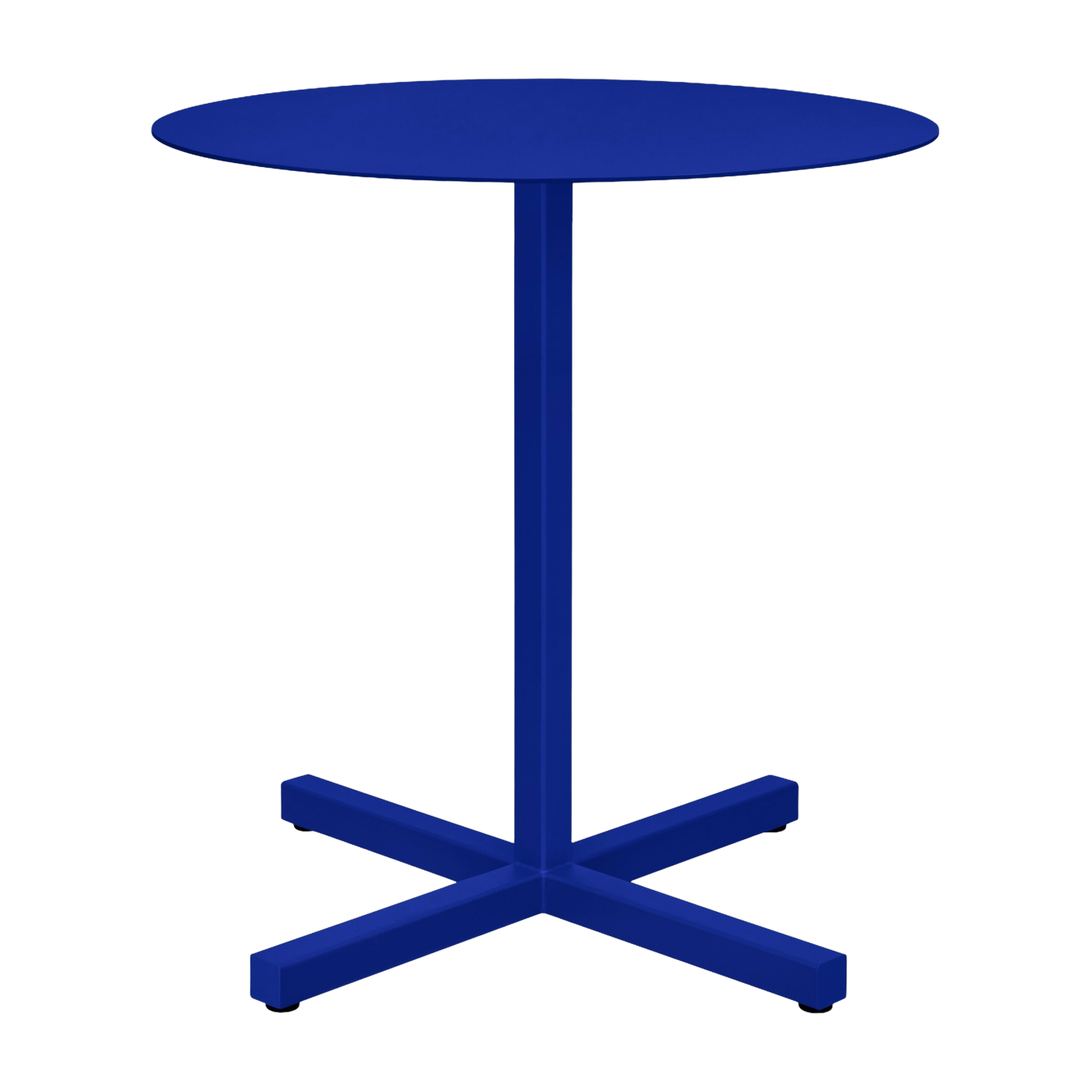 ronde mesa de acero azul ultramar Chop - Hem