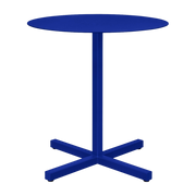 Table ronde en acier bleu outremer mat Chop - Hem