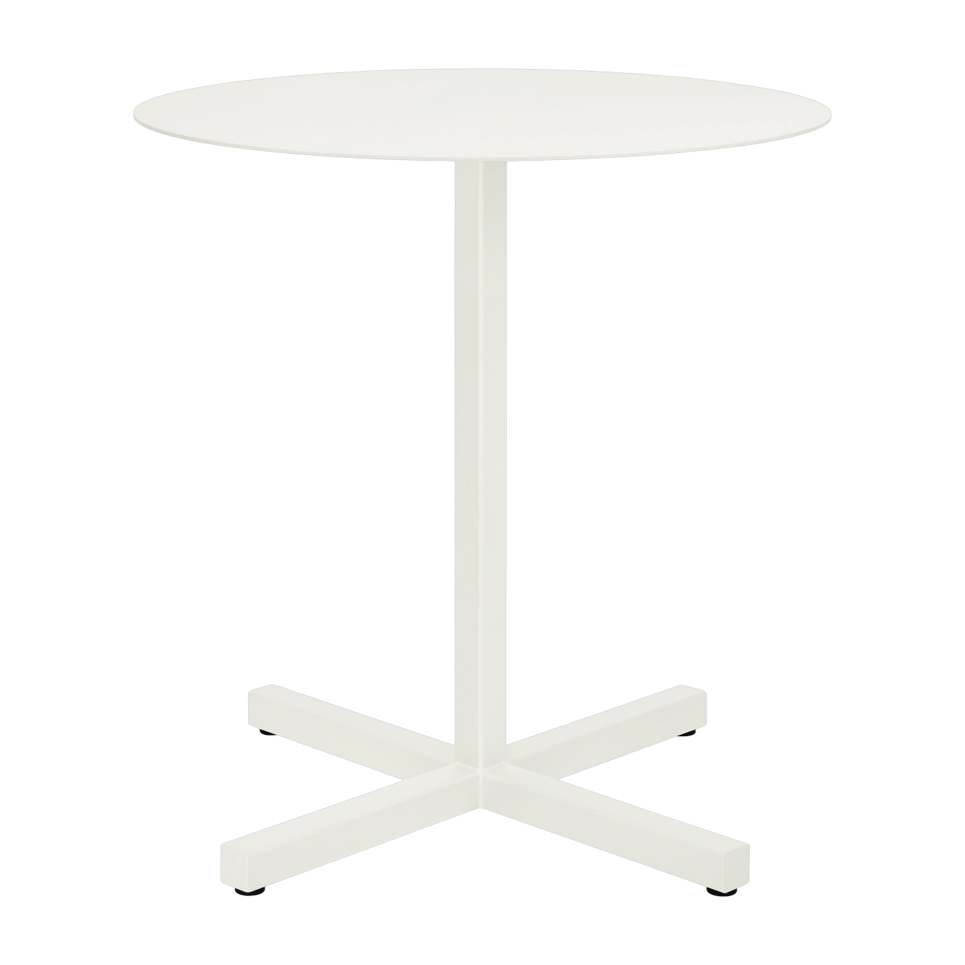 ronde mesa de acero gris-blanco mate Chop - Hem