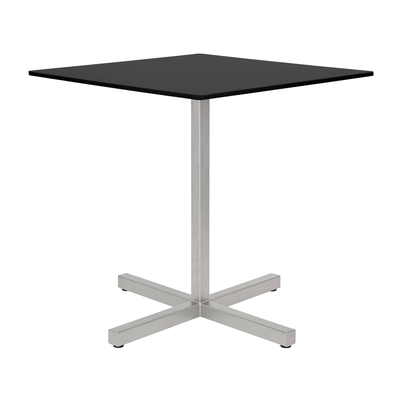 Mesa cuadrada de acero inoxidable y laminado Chop - Hem