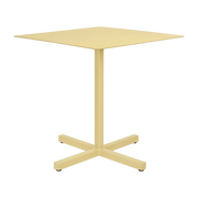 Square table in matt beige steel Chop - Hem