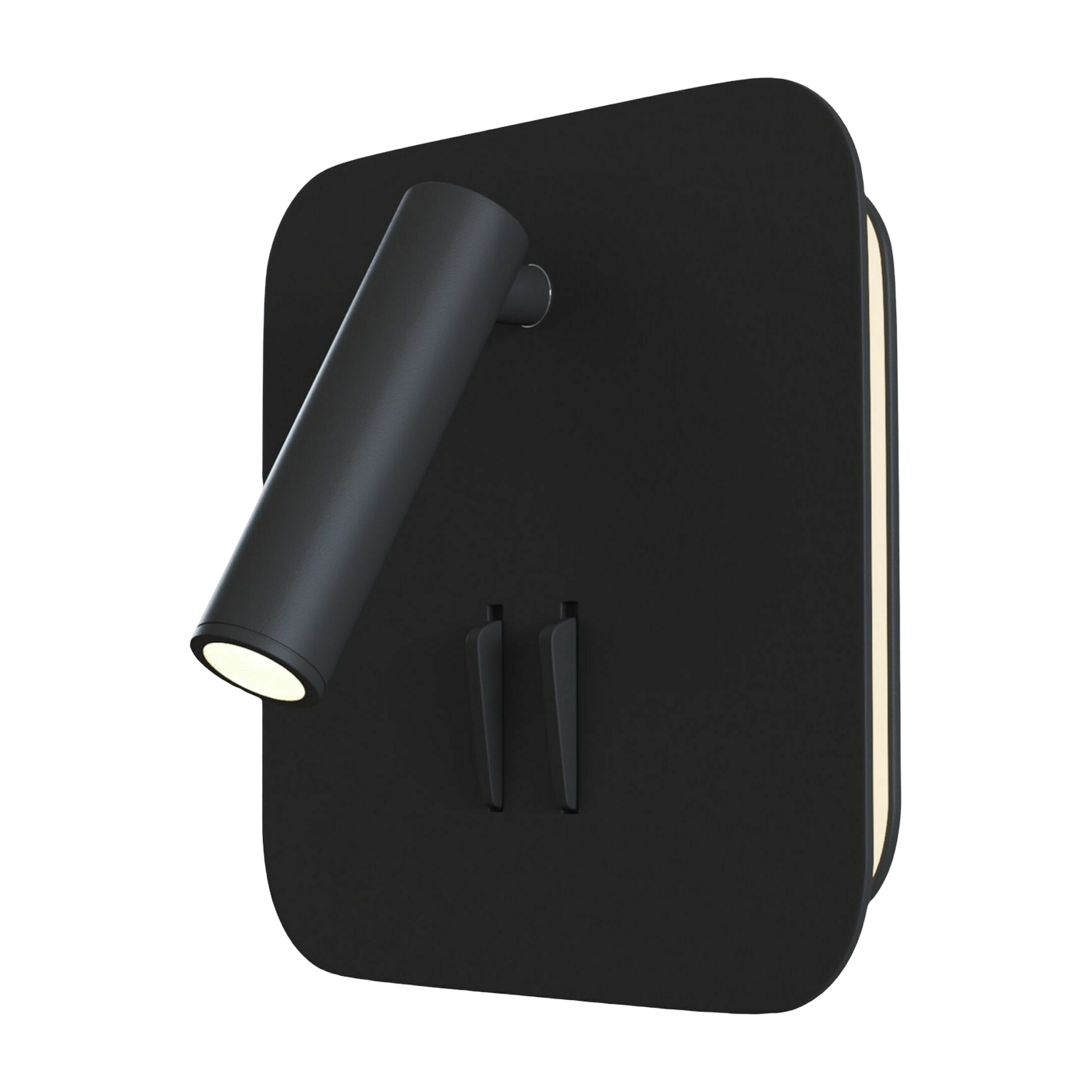 Applique murale carrée avec interrupteur en aluminium noir Ios 176 - Maytoni