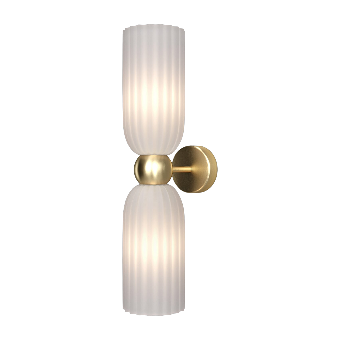 Antic white cast glass and gold metal frame wall light - Maytoni