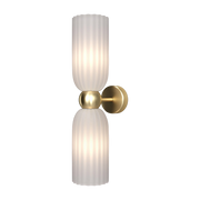 Antic white cast glass and gold metal frame wall light - Maytoni
