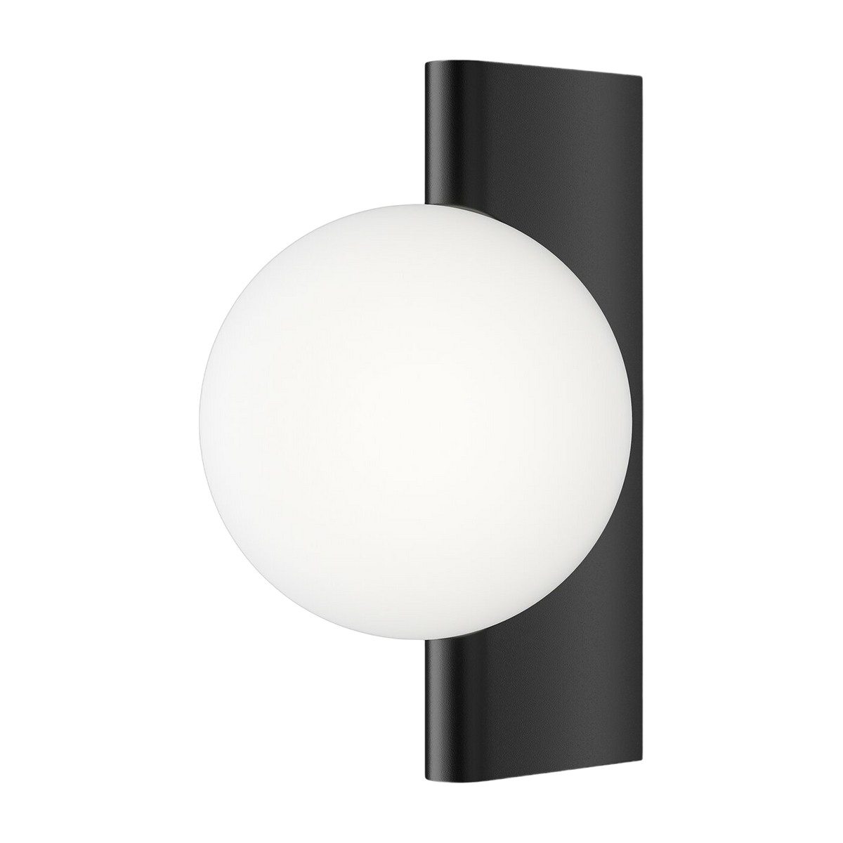 Applique con montatura in metallo nero e globo in vetro bianco Avant-garde - Maytoni