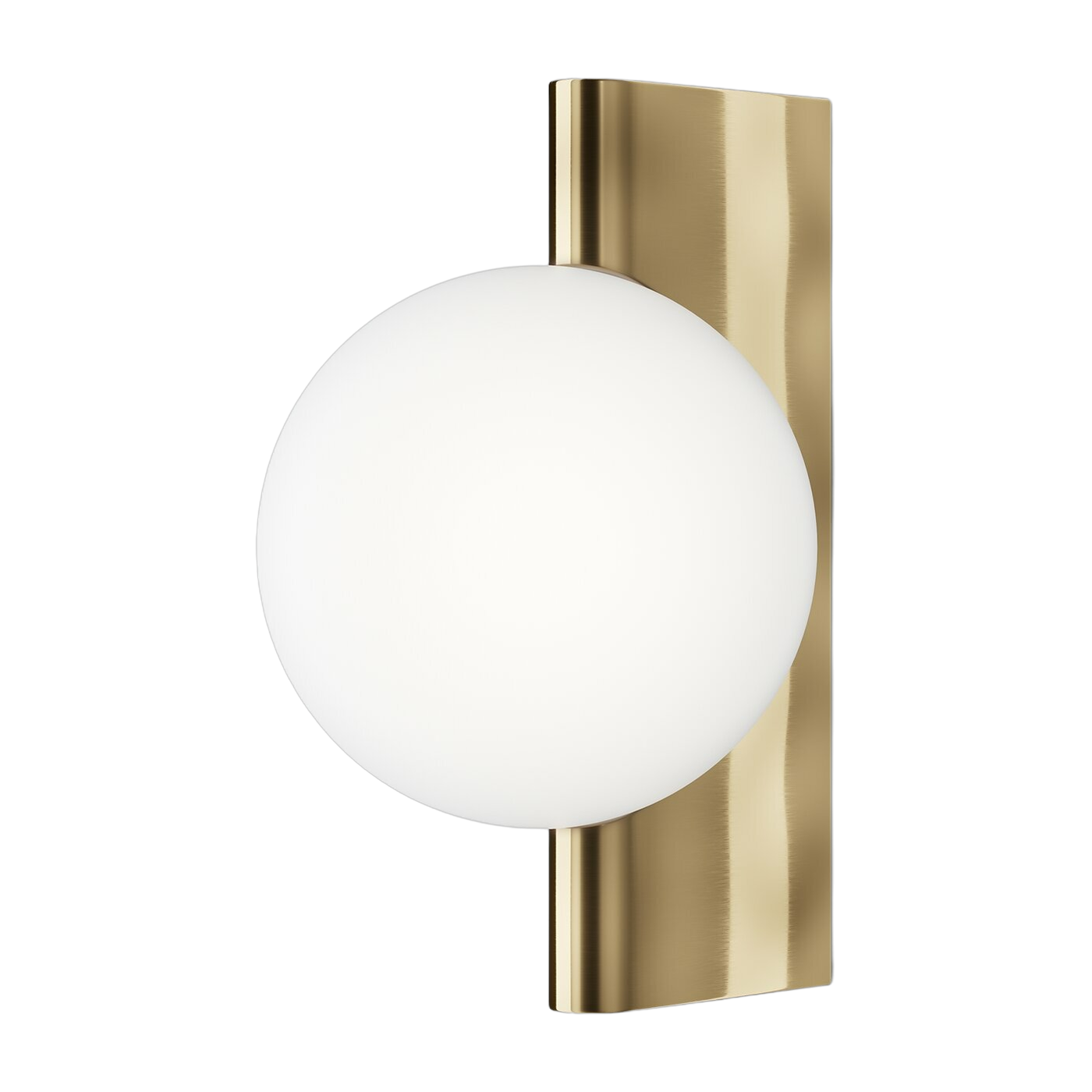 Wall light with gilded metal frame and white glass globe Avant-garde - Maytoni