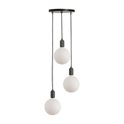 Black aluminum pendant light with black rose 300 cm - Tala