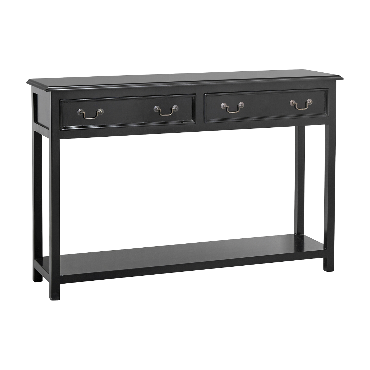 Console à tiroirs en bois de manguier noir 180 cm Moss - Nordal