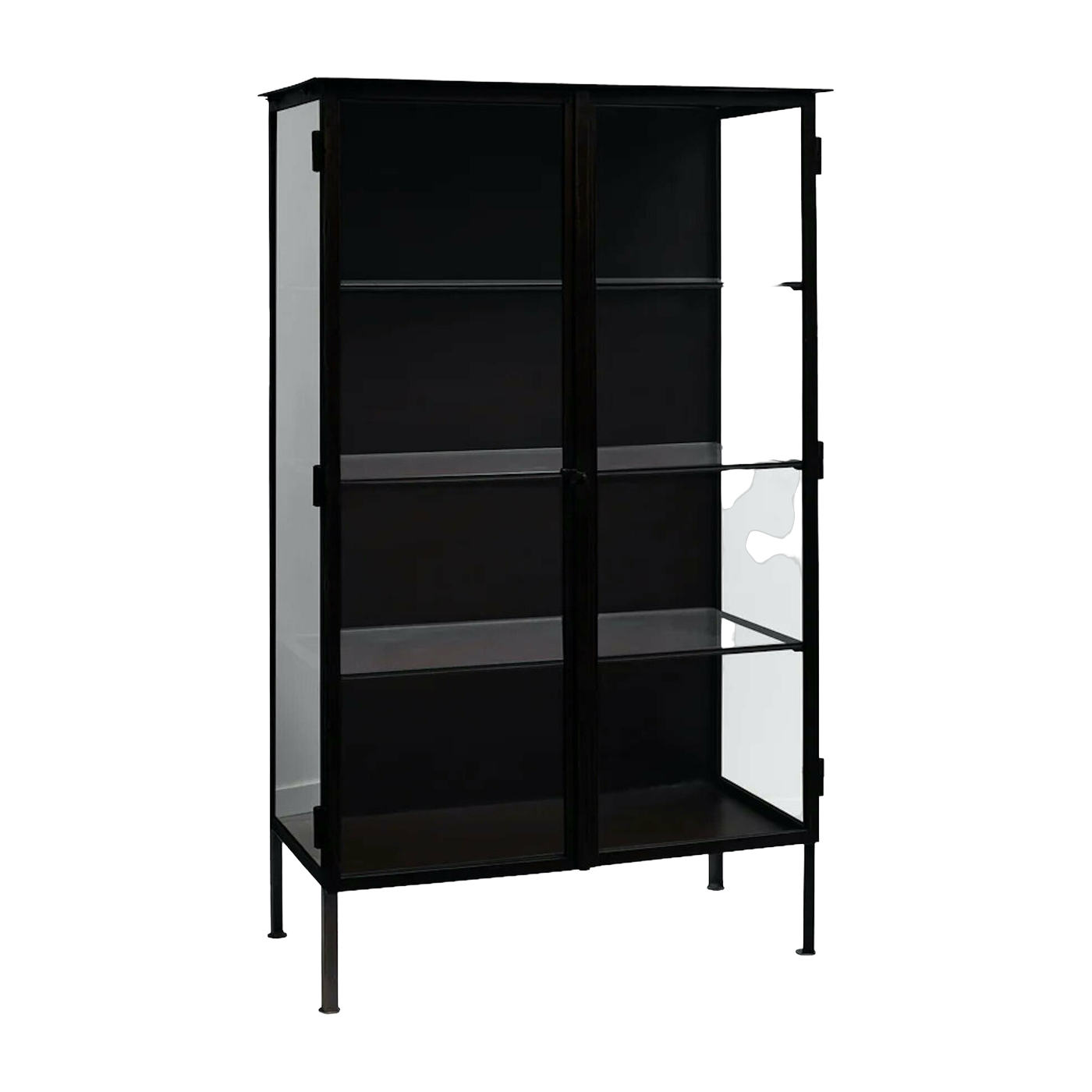Armario Oregón de 2 puertas de metal negro - 153 cm Nordal