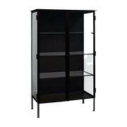 Vitrine à 2 portes en métal noir 153 cm Oregon - Nordal