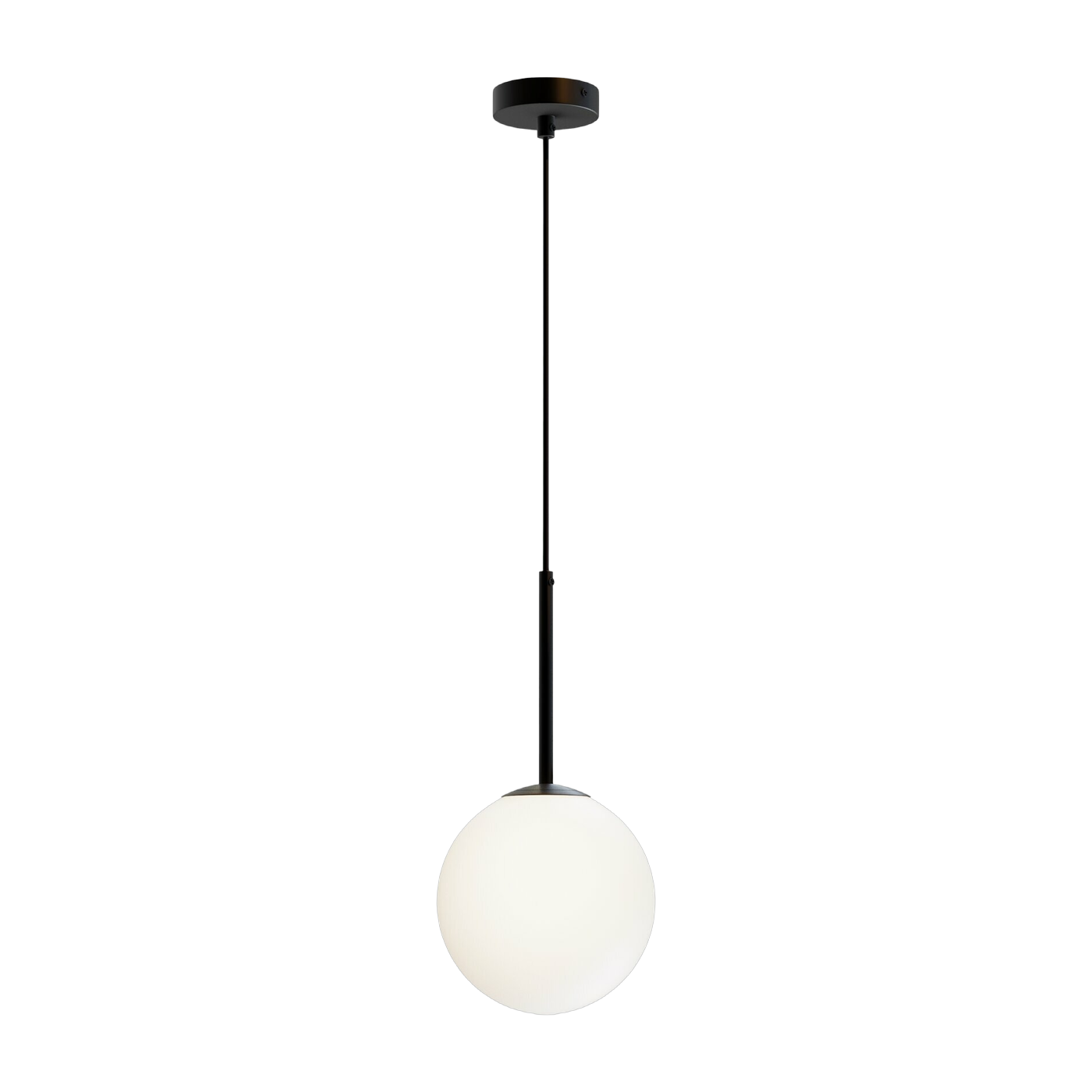 Suspension en verre et métal noir 180 x 20 cm Basic form - Maytoni