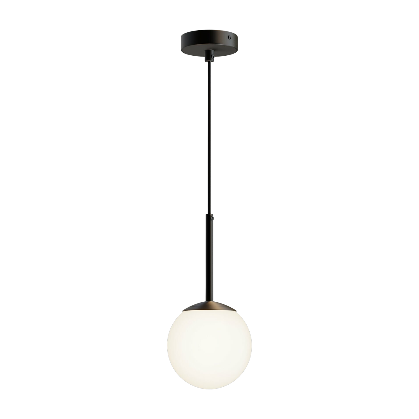 Suspension en verre et métal noir 180 x 15 cm Basic form - Maytoni