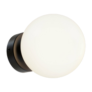 Wandleuchte aus Glas und schwarzem Metall 15 cm Basic form - - Maytoni