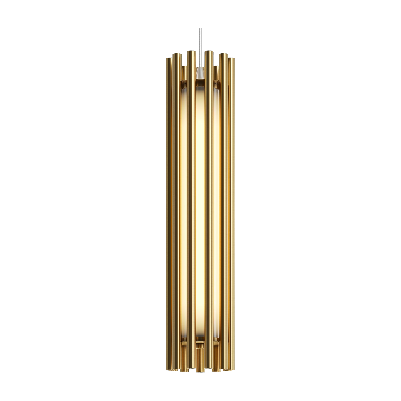 Gold-plated aluminium pendant lamp 36 cm Sonata - Maytoni