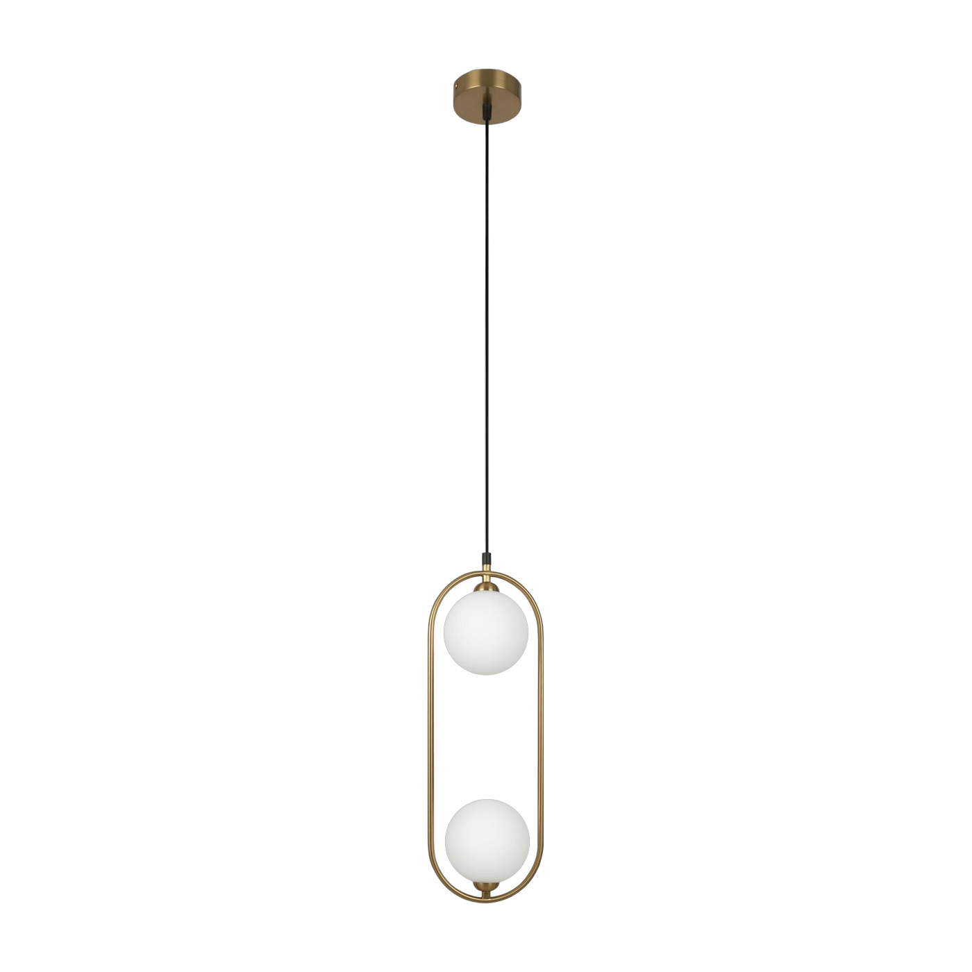 Suspension en verre dépoli et métal laiton 48 cm Ring - Maytoni