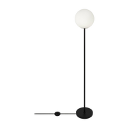 Lampada da terra in vetro smerigliato e metallo nero 155 cm Ring - Maytoni