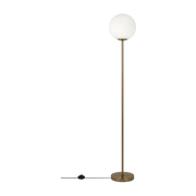 Lampada da terra in vetro satinato e metallo color ottone 155 cm Ring - Maytoni