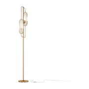 Floor lamp in gilded aluminum and natural stone shade 160 cm Marmo - Maytoni