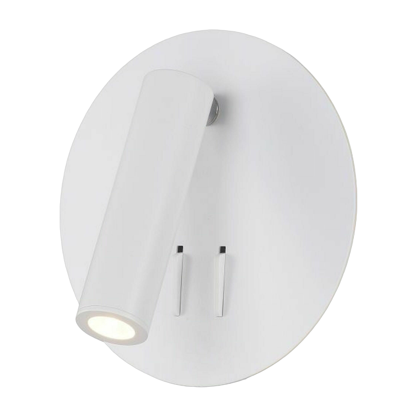 Applique murale ronde avec interrupteur en aluminium blanc Ios 176 - Maytoni