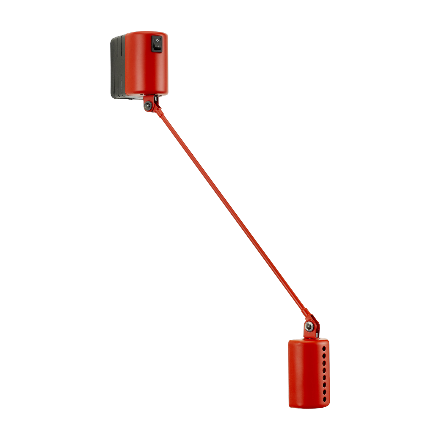 Matte red metal wall light Daphine Parete - Lumina