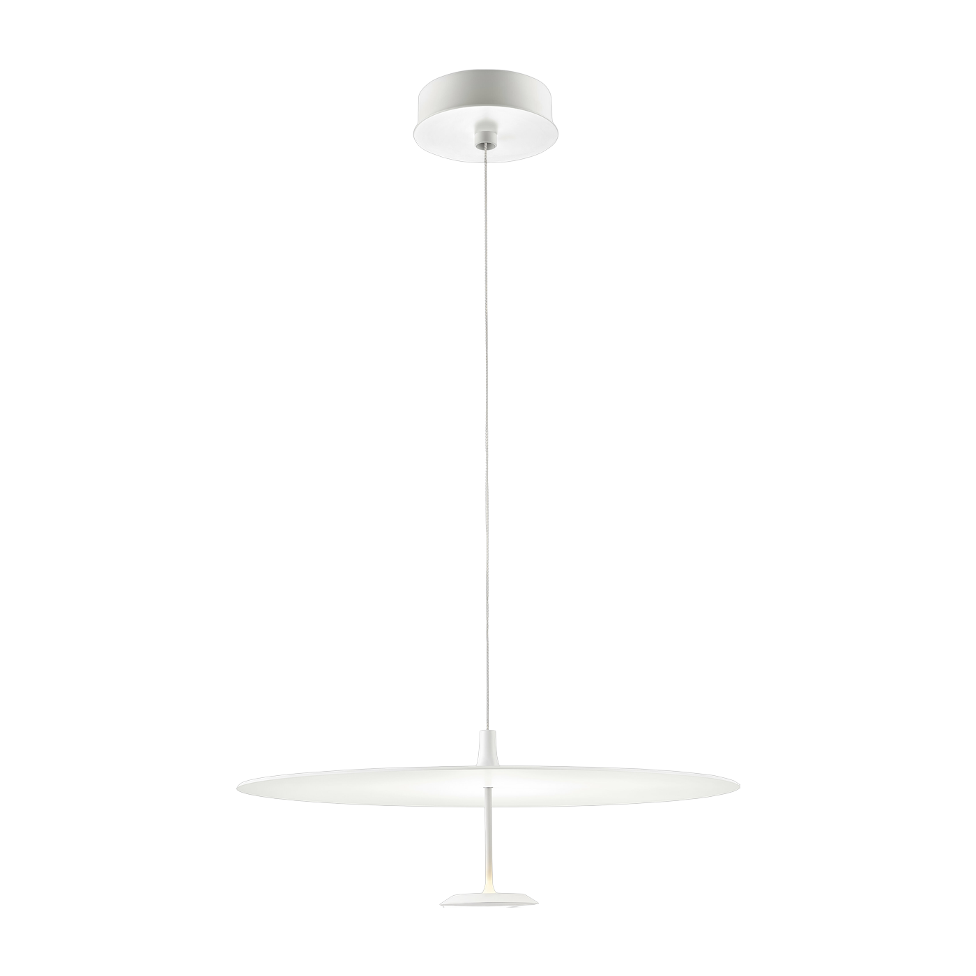 مصباح معلق من المعدن الأبيض غير اللامع Dot 600 Lite - Lumina