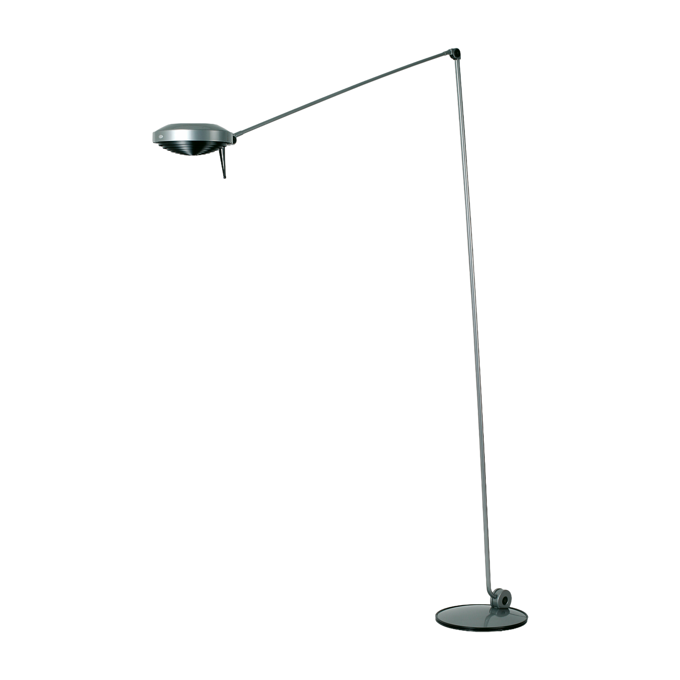 Lampada da terra in metallo argentato Elle - Lumina