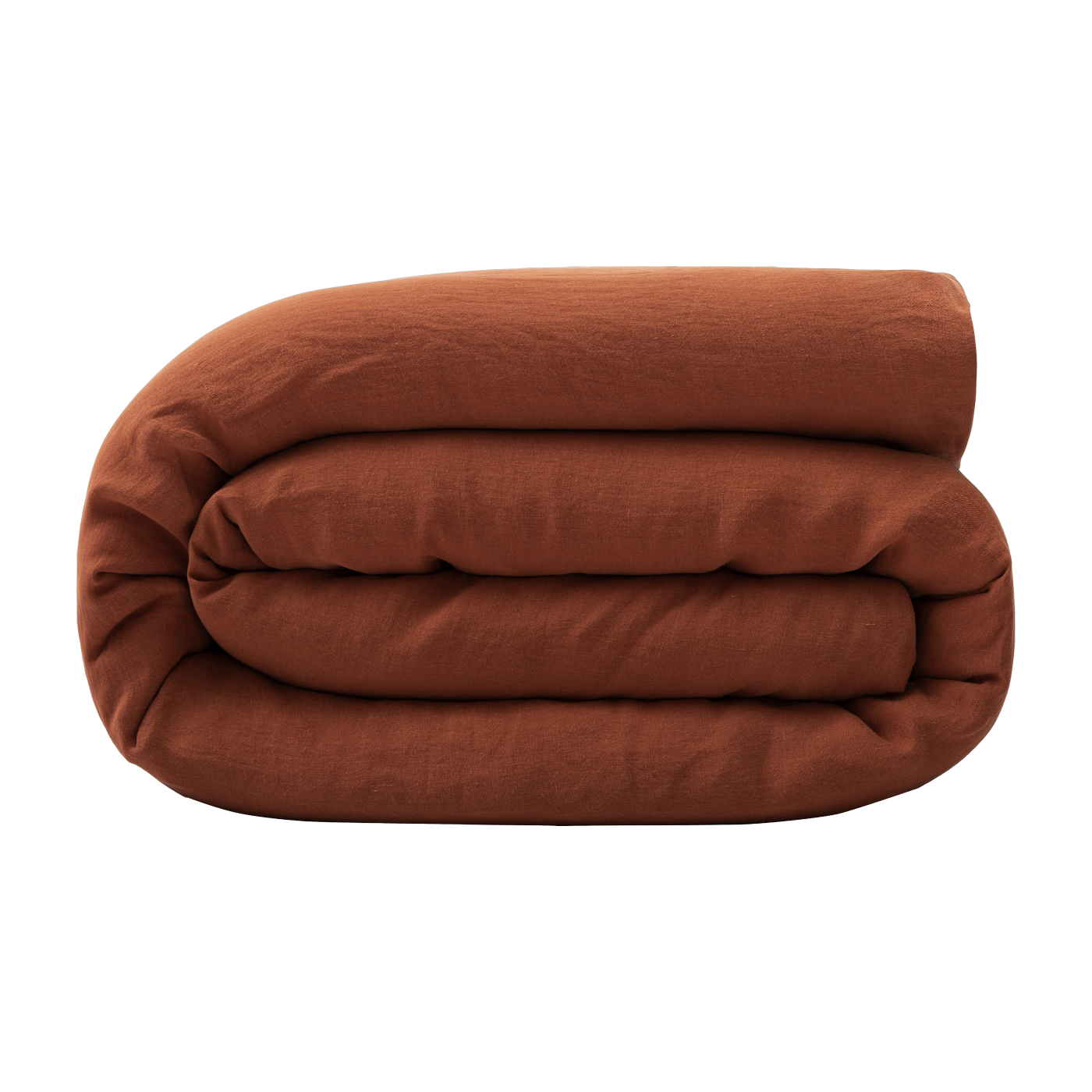Comforter cover terracotta in washed linen 140 x 200 cm - The Cool Republic