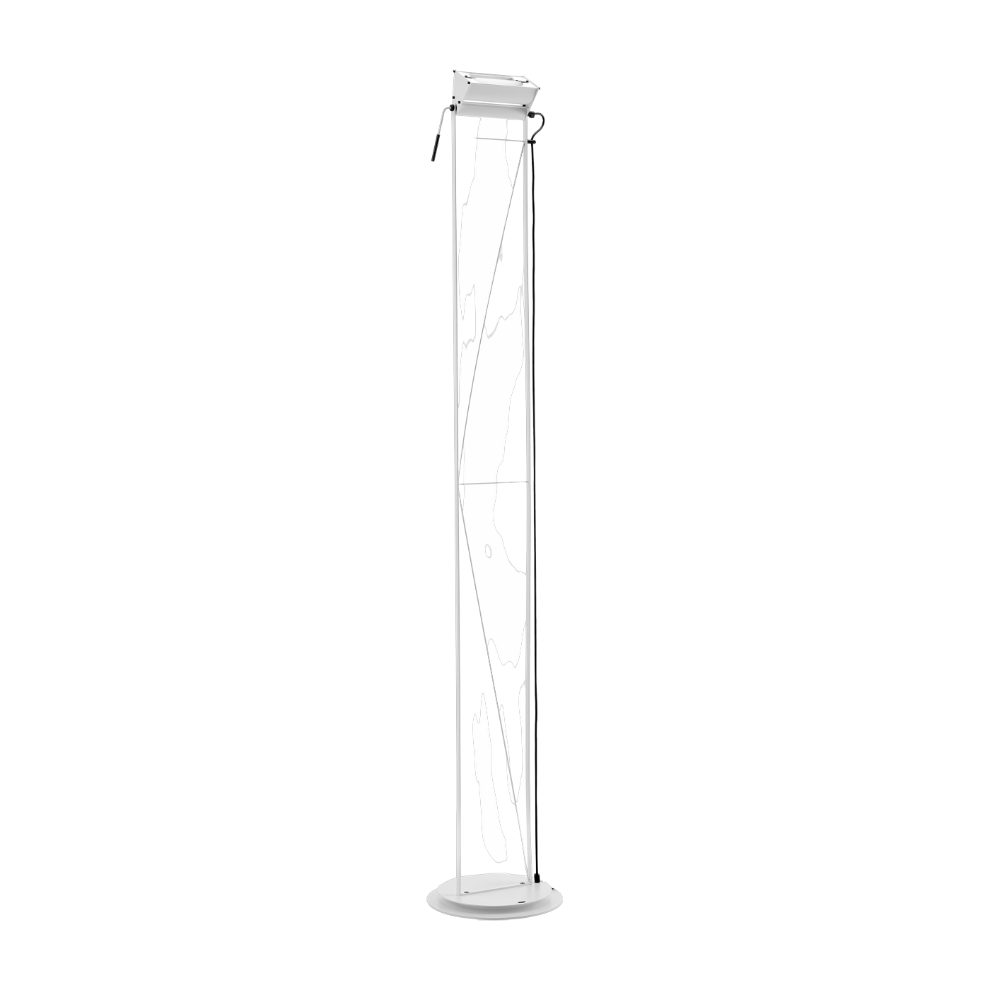 Lámpara de pie de metal blanco Opus - Lumina