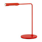 Table lamp in matt red metal Flo Bedside - Lumina