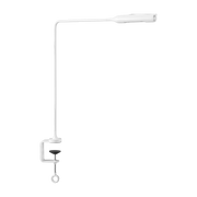 Lampe de bureau en métal blanc mat Flo Clamp - Lumina