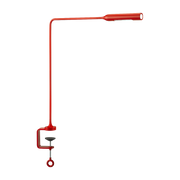 Lampe de bureau en métal rouge mat Flo Clamp - Lumina