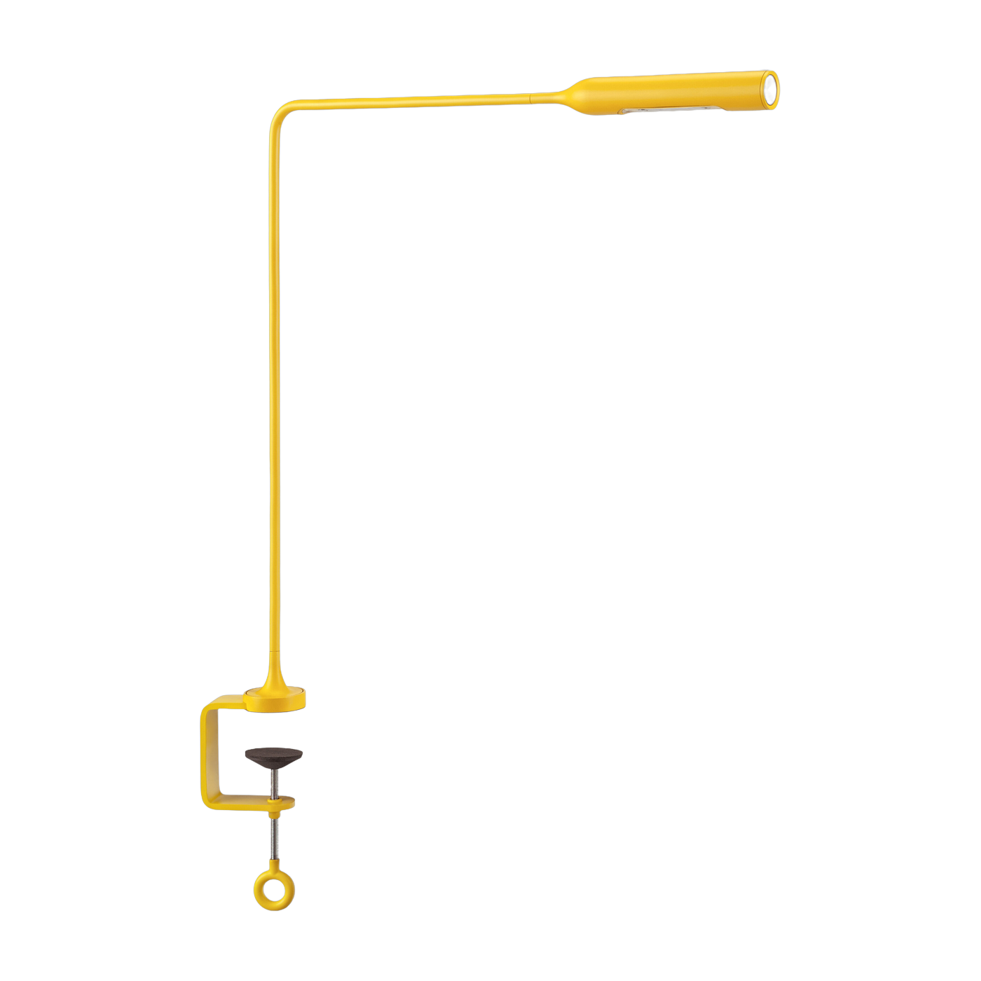 Lampada di bureau in metallo giallo opaco Flo Clamp - Lumina