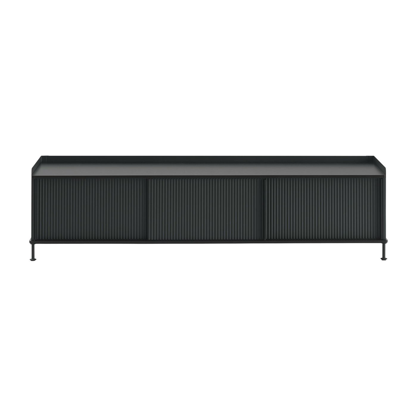 Aparador plegable de acero negro 48 x 186 cm Enfold - Muuto