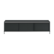 Credenza ripiegata in acciaio nero 48 x 186 cm Enfold - Muuto