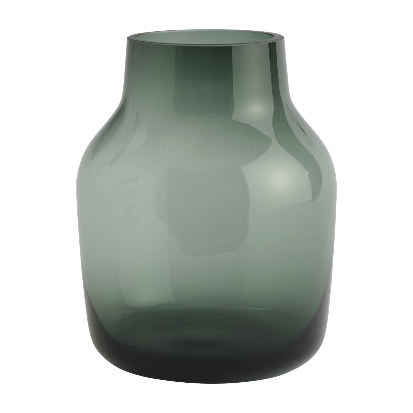 Vase green blown glass 15 cm Silent - Muuto