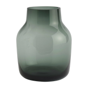 Vase en verre soufflé vert 15 cm Silent - Muuto