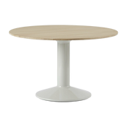 Esstisch ronde aus massiver, geölter Eiche und grauem Gestell 120 cm Midst - -. Muuto
