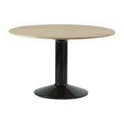 ronde dining table in oiled solid oak with black legs 120 cm Midst - Muuto