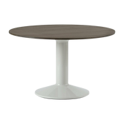 ronde dining table in solid dark oak with grey legs 120 cm Midst - Muuto