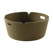 Cesta de almacenaje reciclada redonda caqui Restore - Muuto