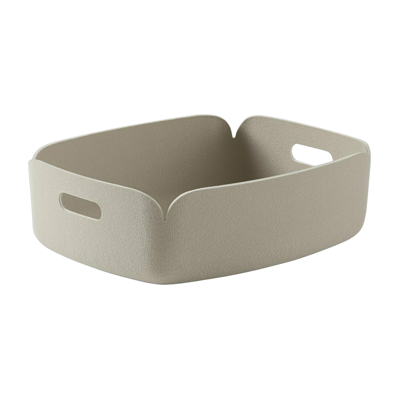 Rectangular recycled storage basket sand Restore - Muuto